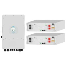 Комплект резервного питания инвертор Deye SUN-10K-SG02LP1-EU-AM3, 10 кВт, 1 фаза + 2 аккумулятора Deye SE-G5.1 Pro-B (5,12 кВт*ч)