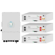Комплект резервного питания инвертор Deye SUN-10K-SG02LP1-EU-AM3, 10 кВт, 1 фаза + 3 аккумулятора Deye SE-G5.1 Pro-B (5,12 кВт*ч)