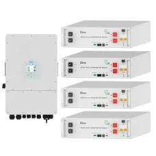 Комплект резервного питания инвертор Deye SUN-10K-SG02LP1-EU-AM3, 10 кВт, 1 фаза + 4 аккумулятора Deye SE-G5.1 Pro-B (5,12 кВт*ч)