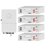Комплект резервного питания инвертор Deye SUN-12K-SG01HP3-EU-AM2, 12 кВт, 3 фазы + 4 аккумулятора Deye SE-G5.1 Pro-B (5,12 кВт*ч)