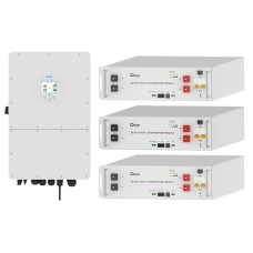Комплект резервного питания инвертор Deye SUN-12K-SG01HP3-EU-AM2, 12 кВт, 3 фазы + 3 аккумулятора Deye SE-G5.1 Pro-B (5,12 кВт*ч)